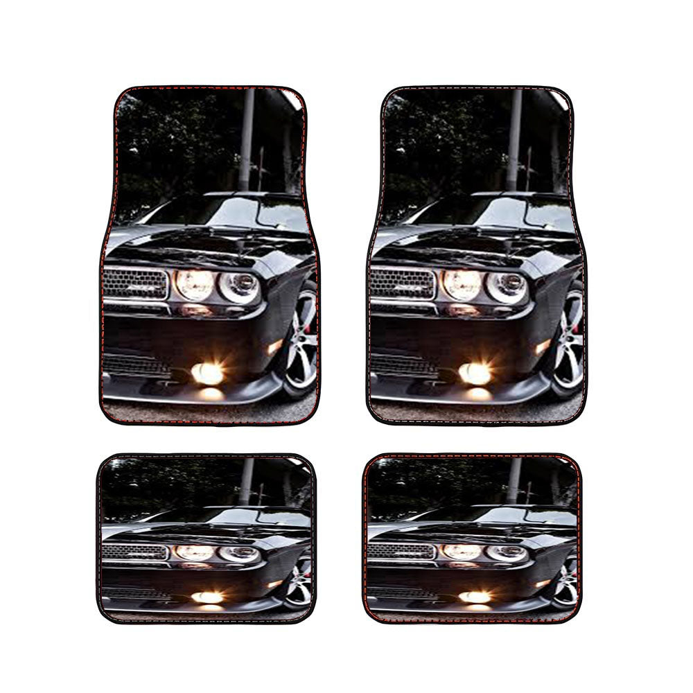 Black Dodge Challenger Car Floor Mats Accessories