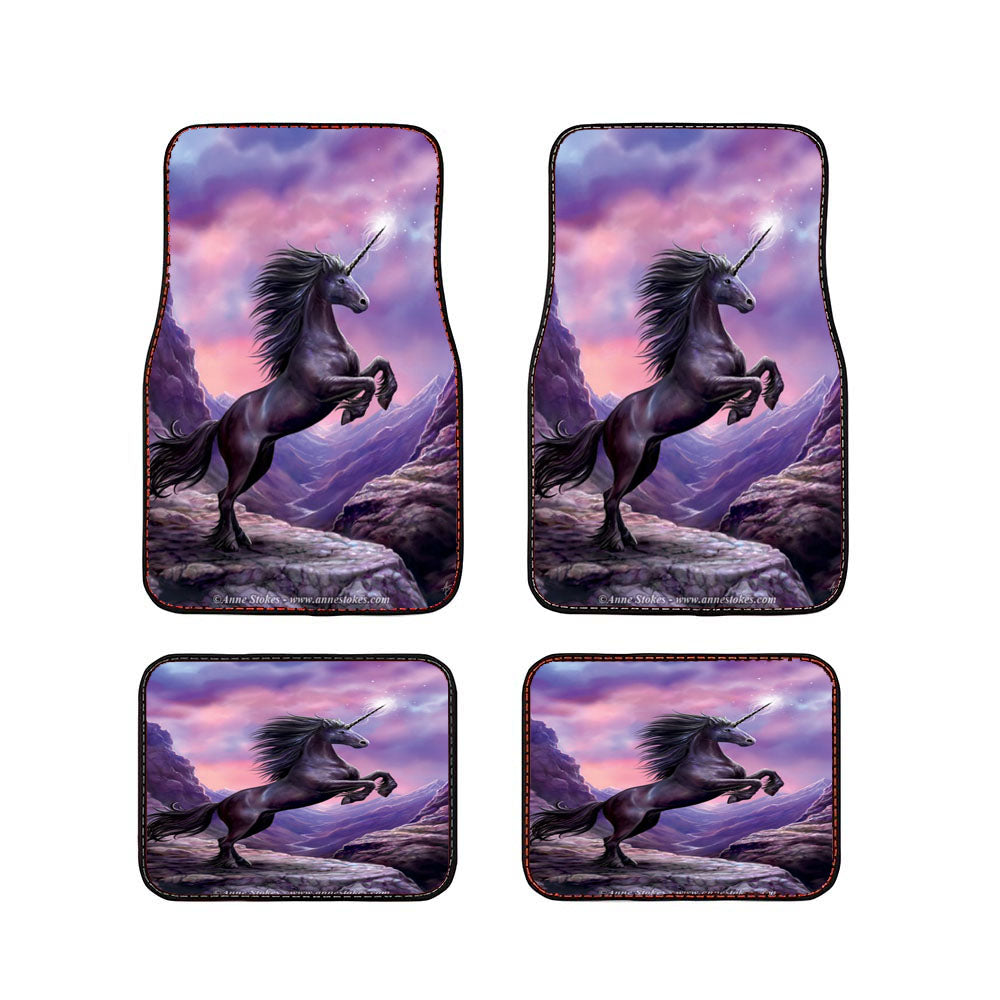 Black Horse Unicorn Car Floor Mats Accessories