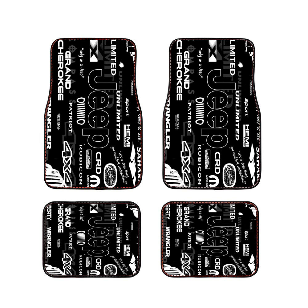 Black Jeep Logos Car Floor Mats Accessories