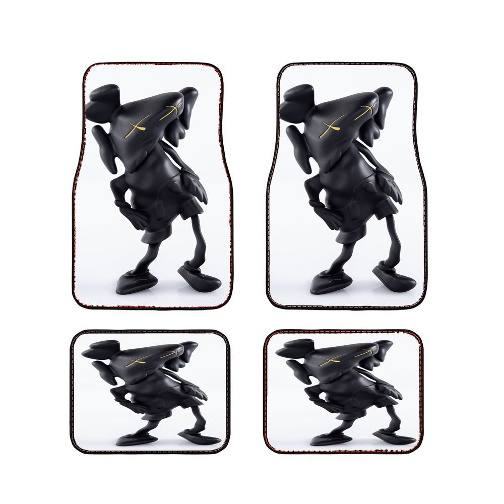 Black Kaws Wallpaper Car Floor Mats Accessories