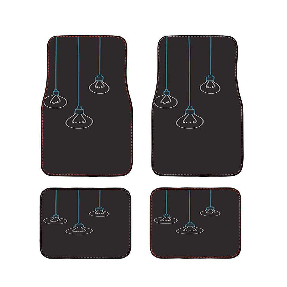 Black Light Bulbs Minimalistic Car Floor Mats Accessories