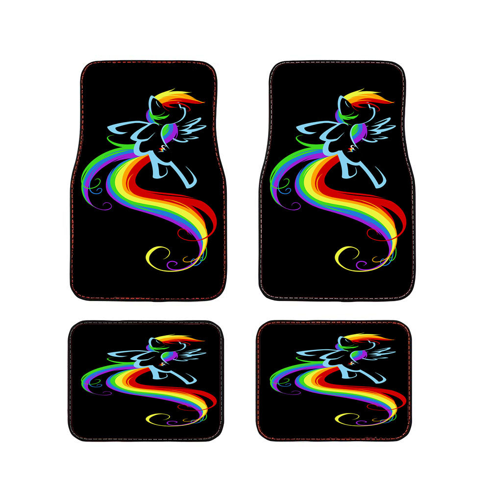 Black Little Pony Unicorn Car Floor Mats Accessories