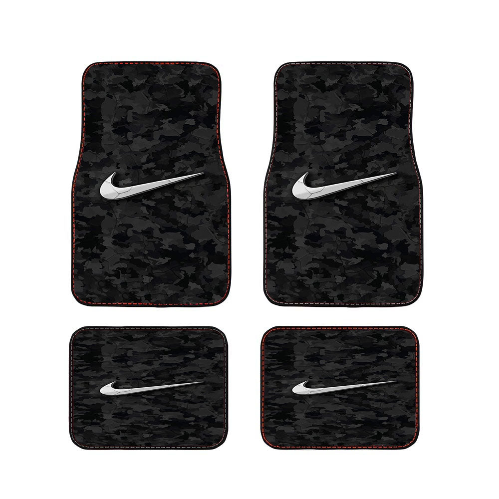 Black Nike Camo Car Floor Mats Accessories