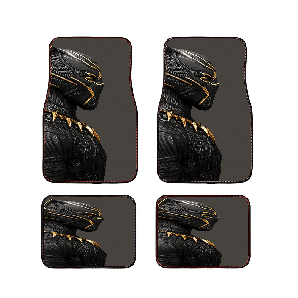 Black Panther Black Gold Custom Car Floor Mats Accessories