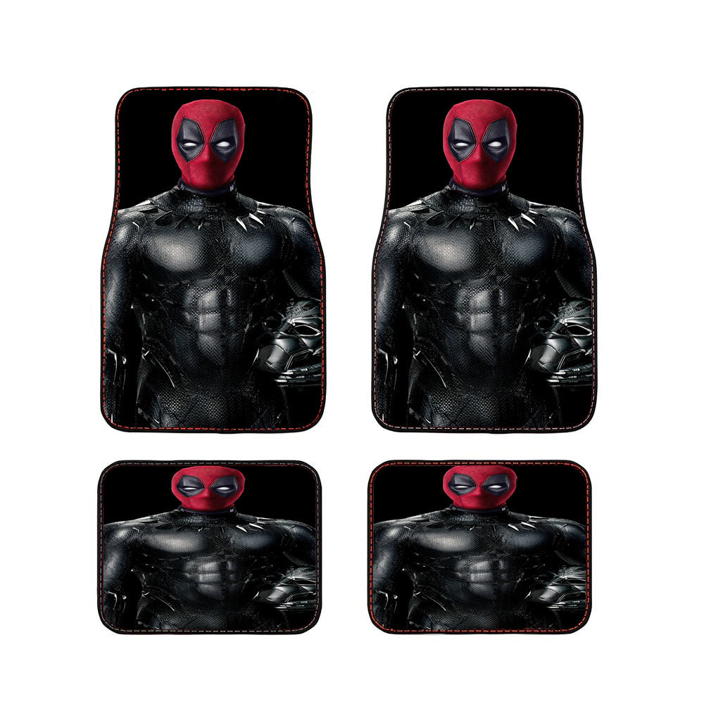 Black Panther Deadpool Car Floor Mats Accessories