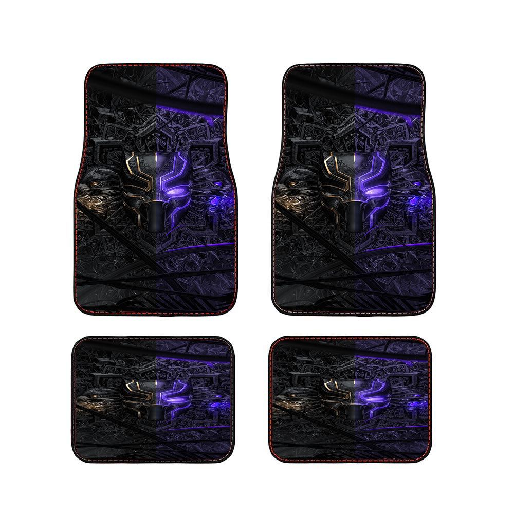 Black Panther Gold Purple Mask Car Floor Mats Accessories