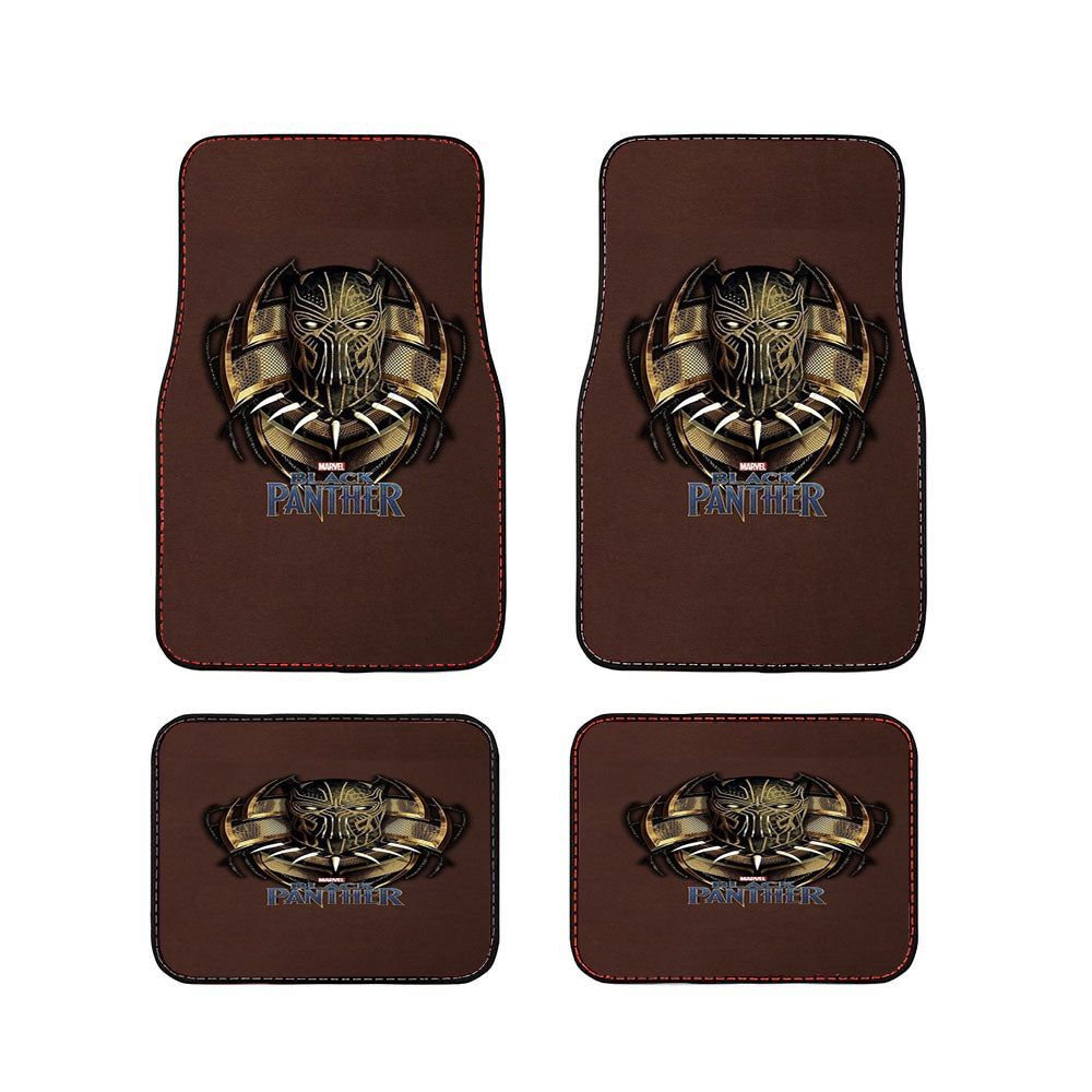 Black Panther Golden Jaguar Car Floor Mats Accessories