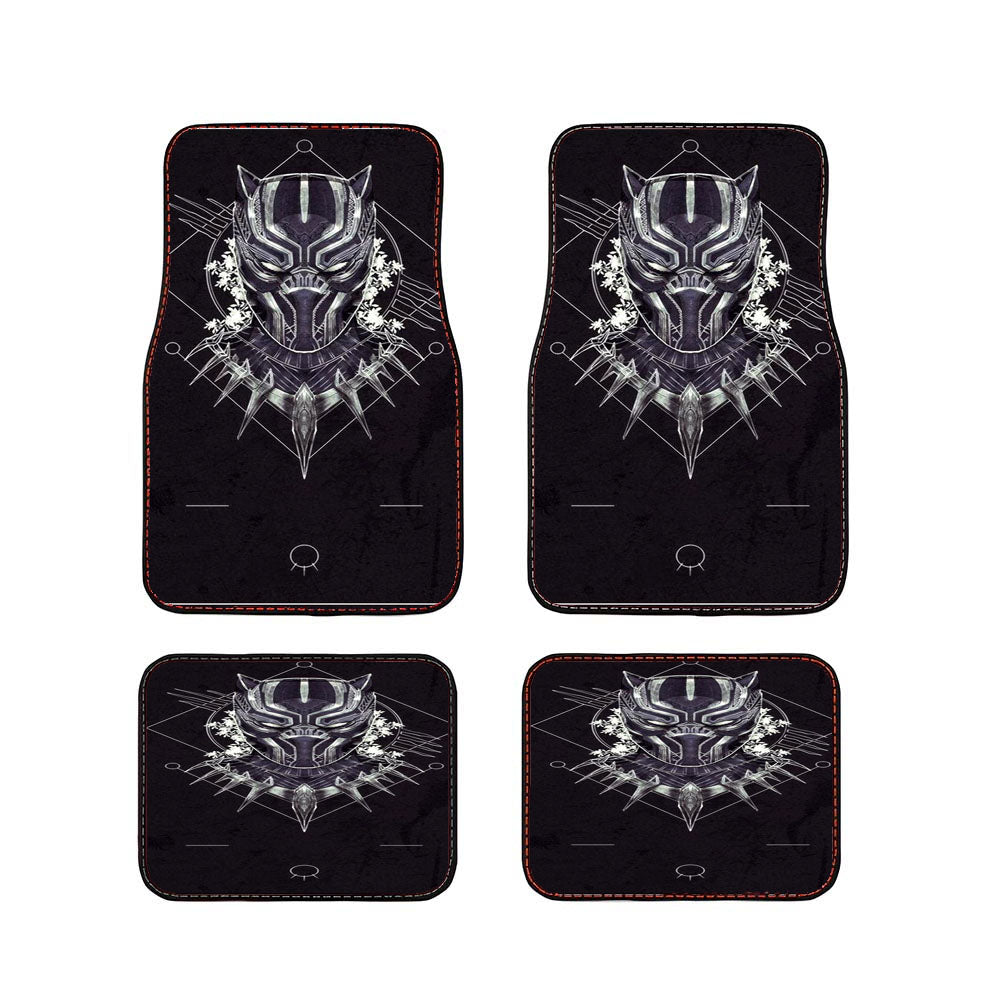 Black Panther Head Art Car Floor Mats Accessories