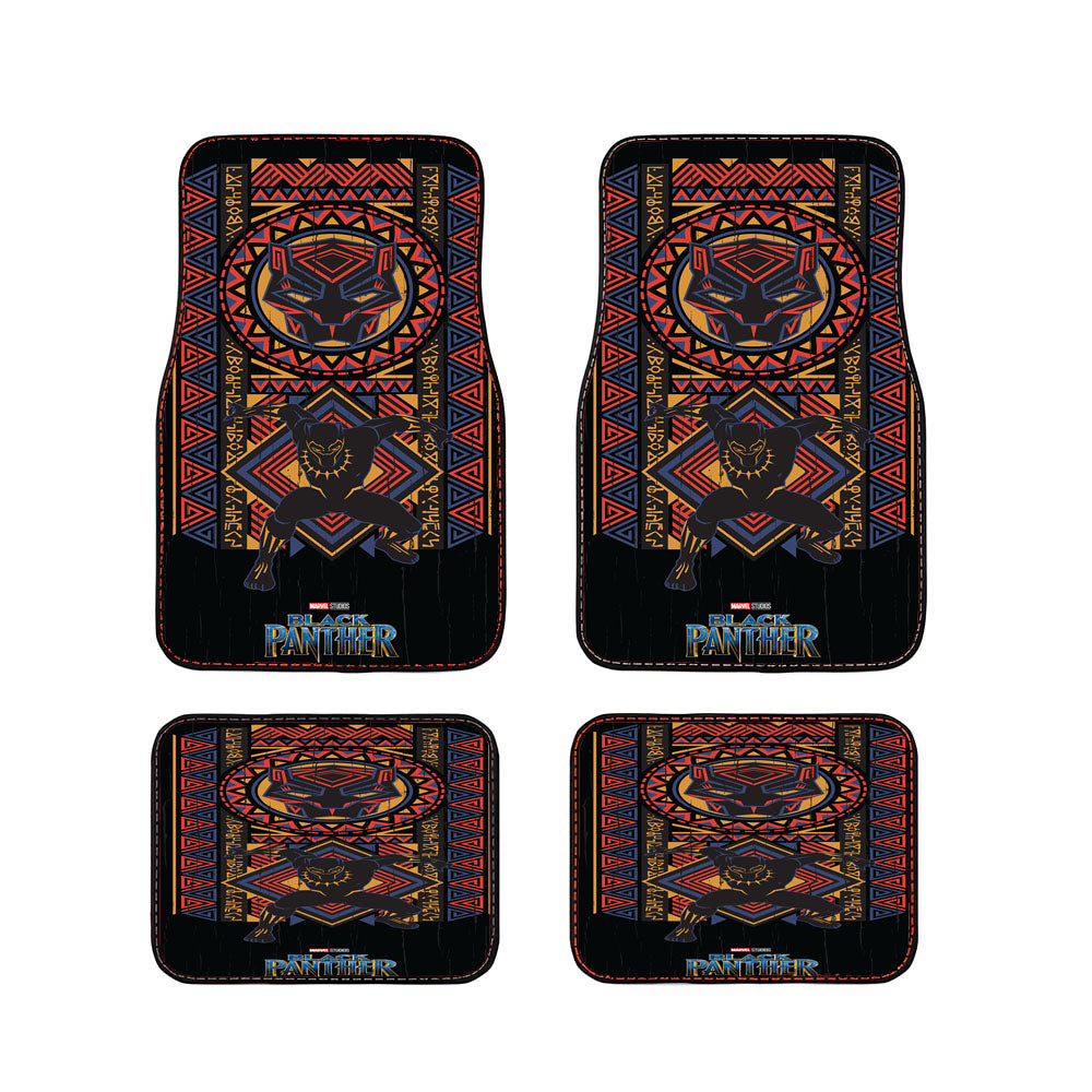 Black Panther Heroes Background Car Floor Mats Accessories