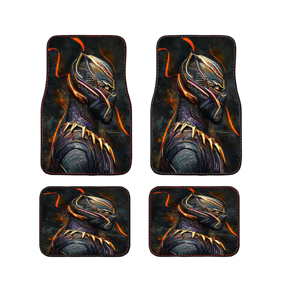 Black Panther Heroes Poster Car Floor Mats Accessories