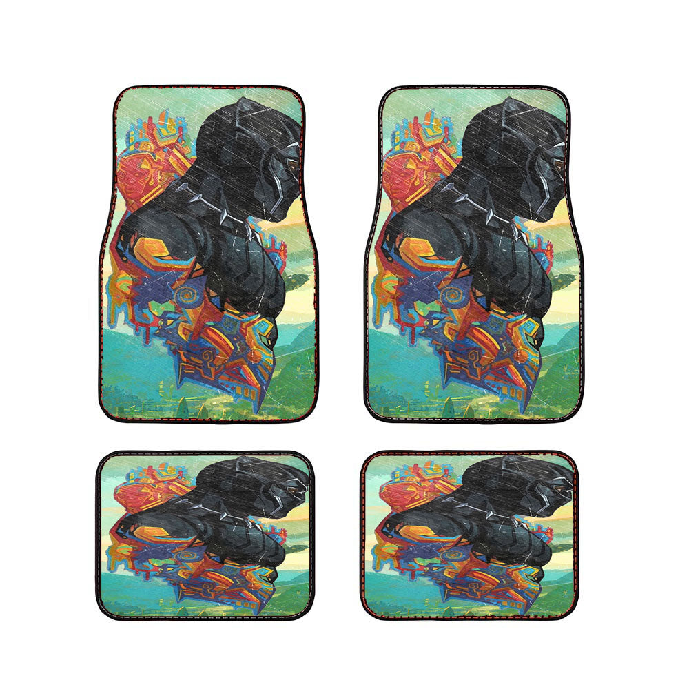 Black Panther Heroes Promo Art Car Floor Mats Accessories