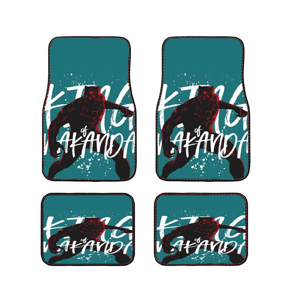 Black Panther King Of Wakanda Car Floor Mats Accessories