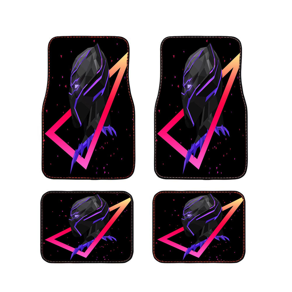 Black Panther Low Ploy Artwork Car Floor Mats Accessories