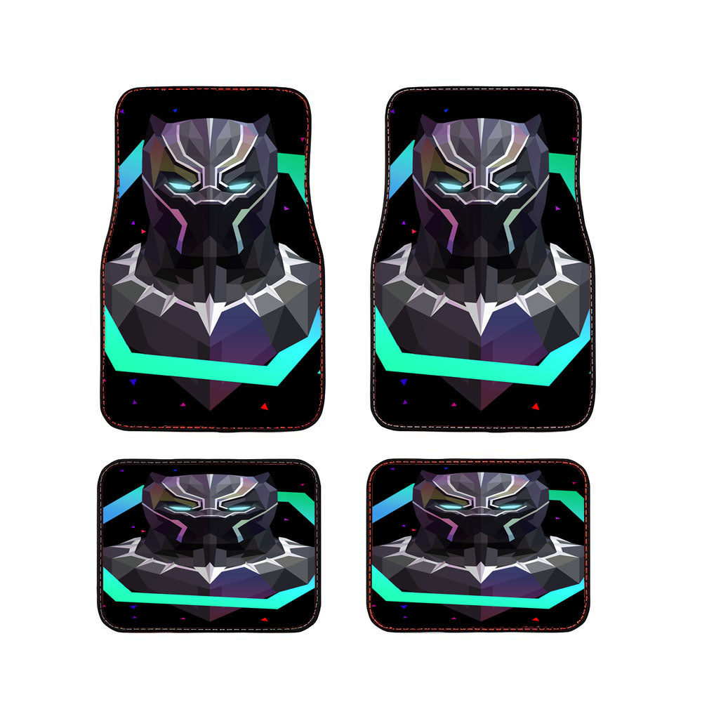 Black Panther Lowpoly Artwork Car Floor Mats Accessories