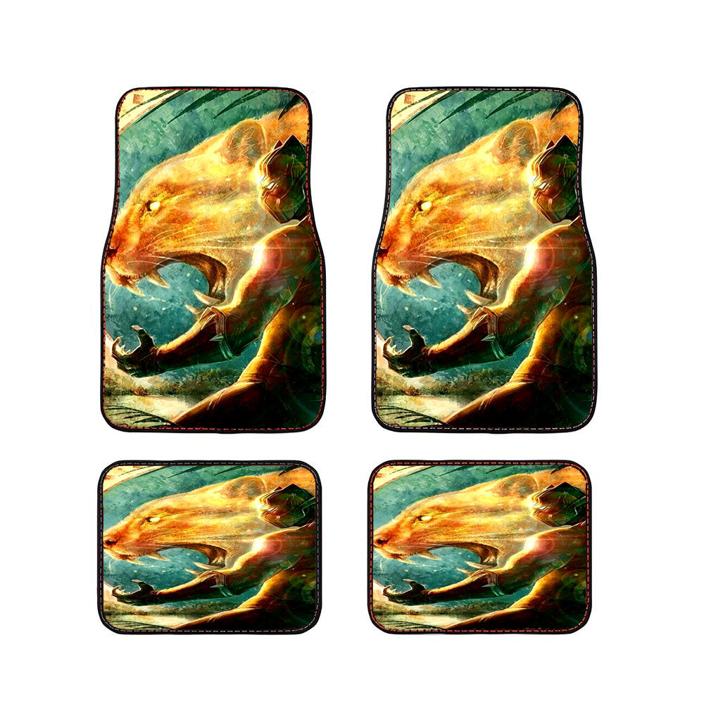 Black Panther Marvel Painting Car Floor Mats Accessories