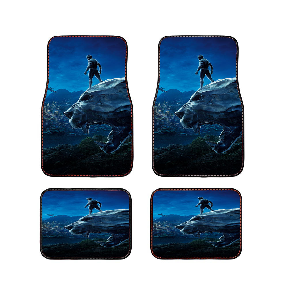 Black Panther Night Poster Car Floor Mats Accessories