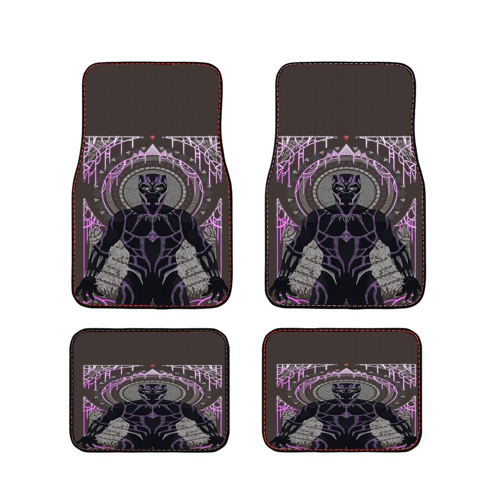 Black Panther Purple Car Floor Mats Accessories