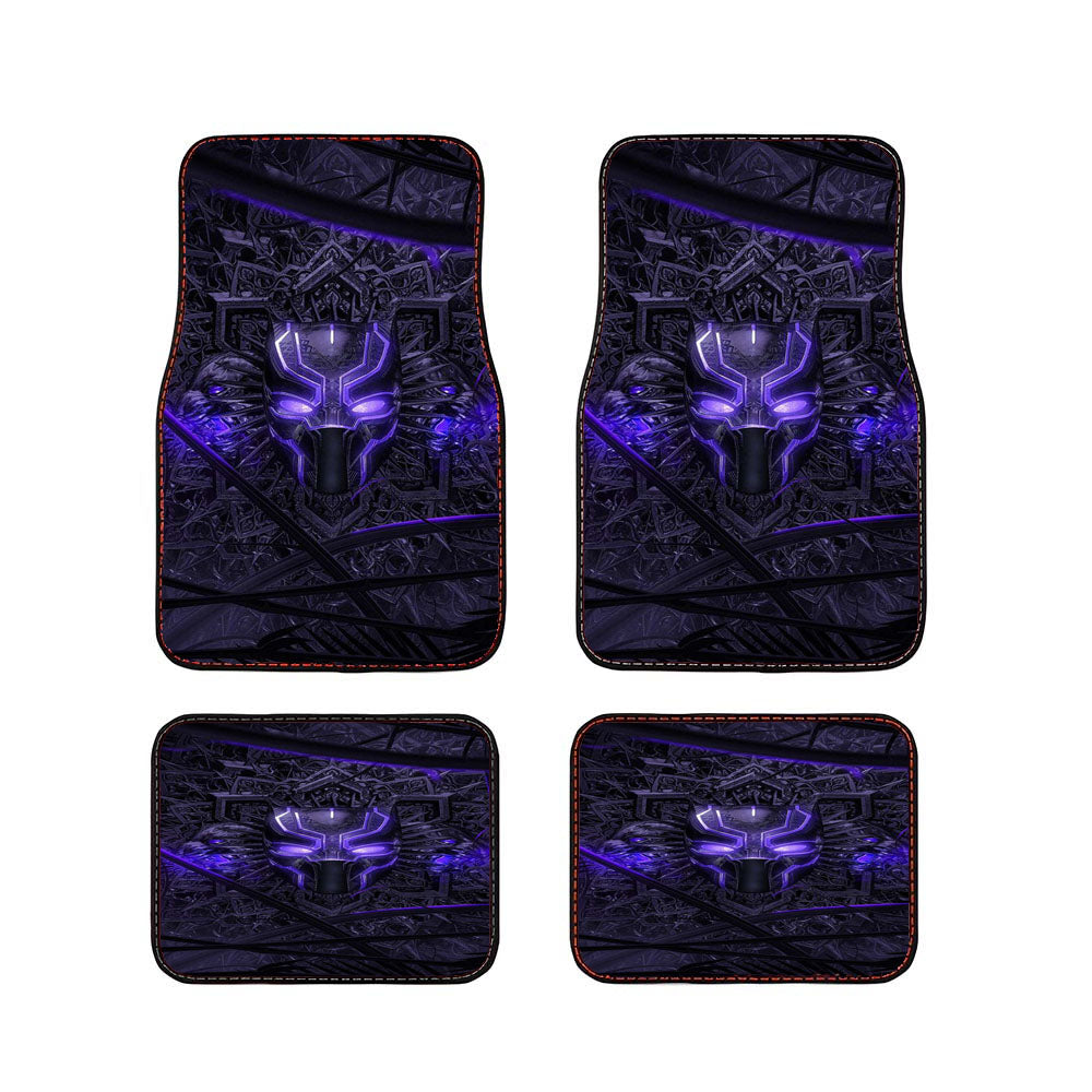 Black Panther Purple Mask Car Floor Mats Accessories