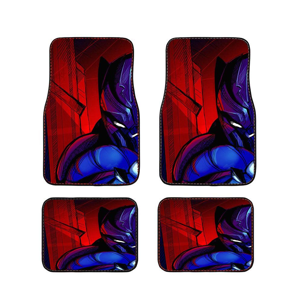 Black Panther Superhero Art Car Floor Mats Accessories
