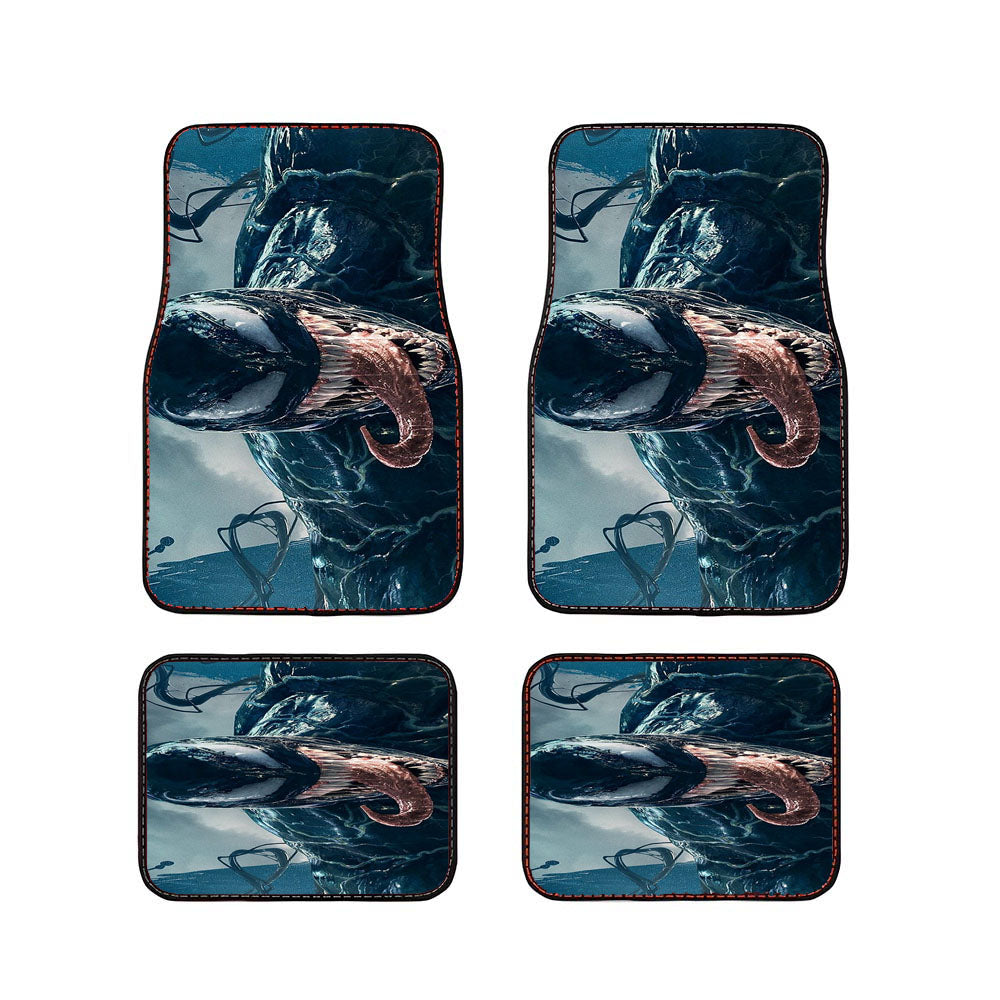 Black Spider Venom Marvel Super Hero Car Floor Mats Accessories