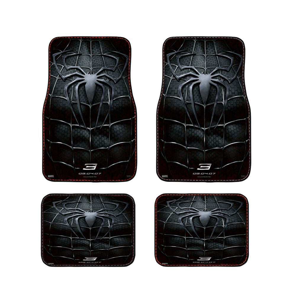 Black Spiderman Car Floor Mats Accessories