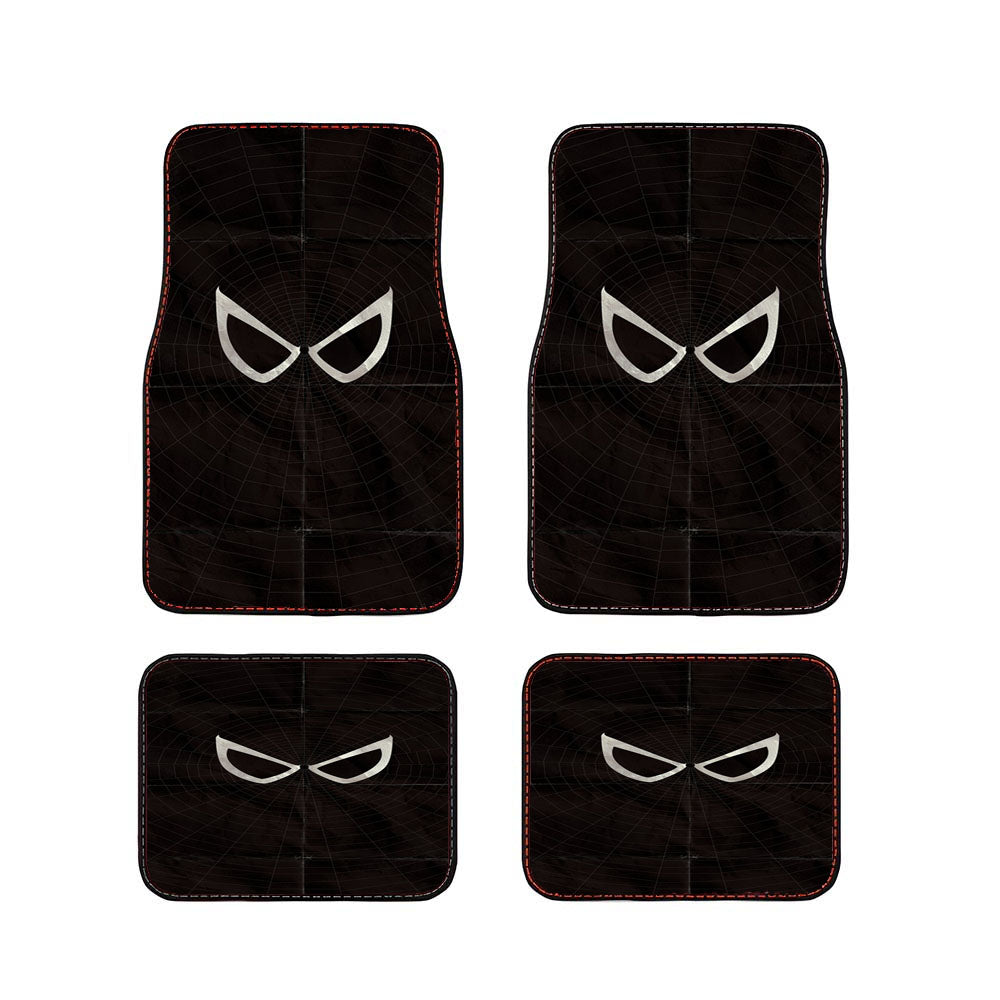 Black Spiderman Minimalist Spider Paper Car Floor Mats Accessories
