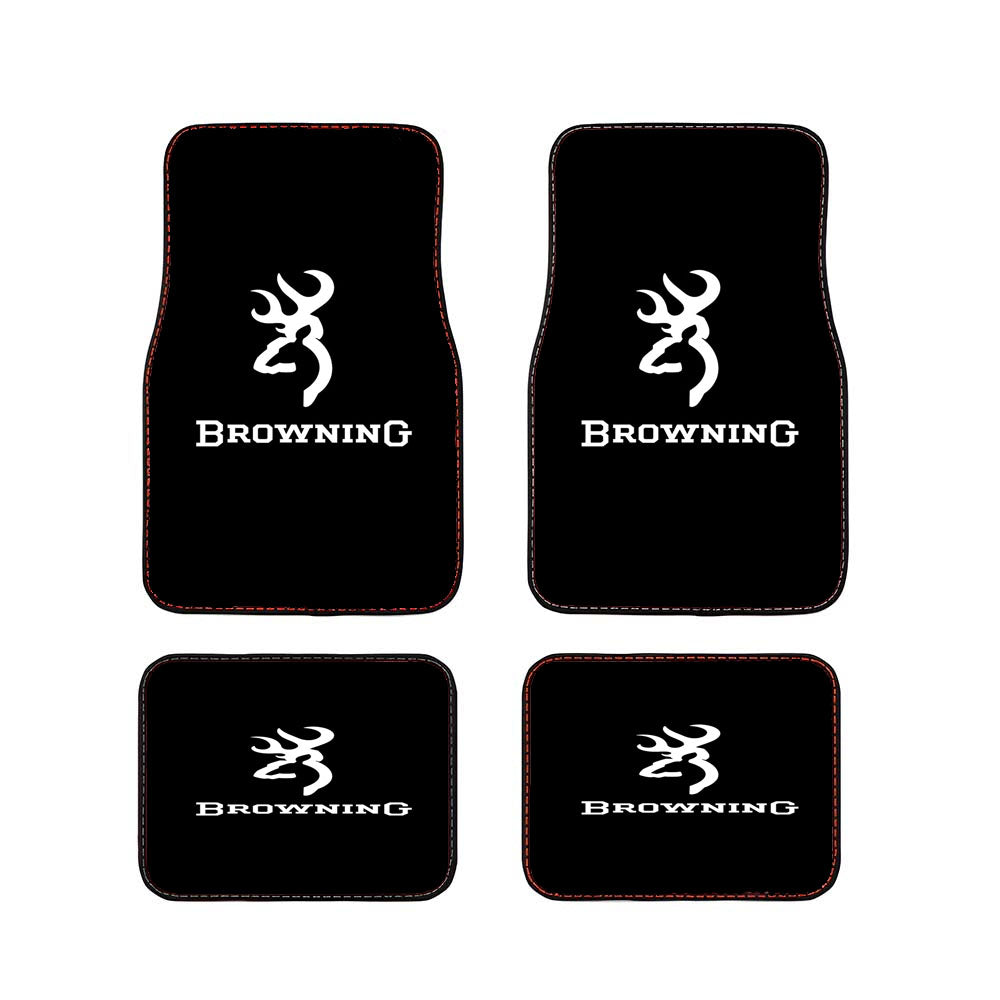 Black White Browning Deer Logo Car Floor Mats Accessories