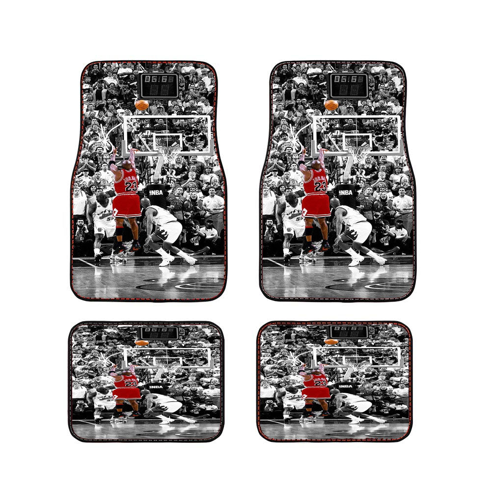 Black White Michael Jordan Last Shot Car Floor Mats Accessories