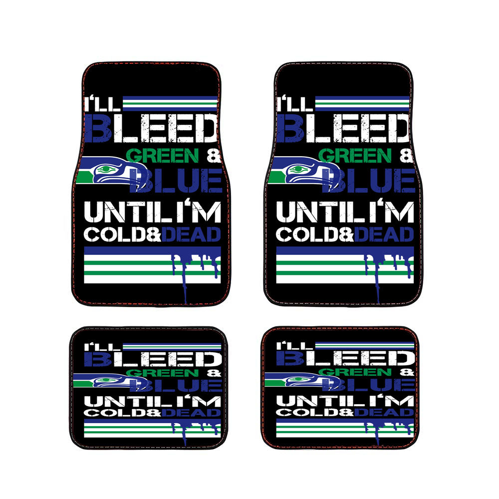 Bleed Green And Blue Seattle Seahawks Car Floor Mats Accessories