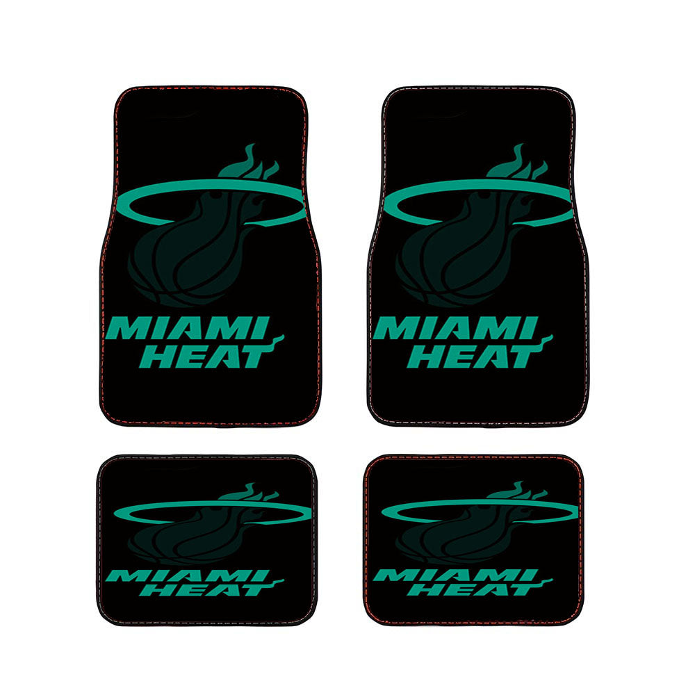 Blue Black Miami Heat Car Floor Mats Accessories