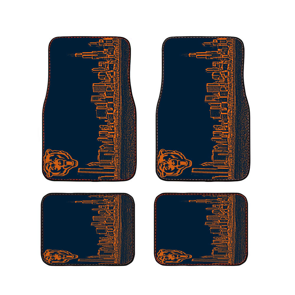 Blue Chicago Bear Car Floor Mats Accessories