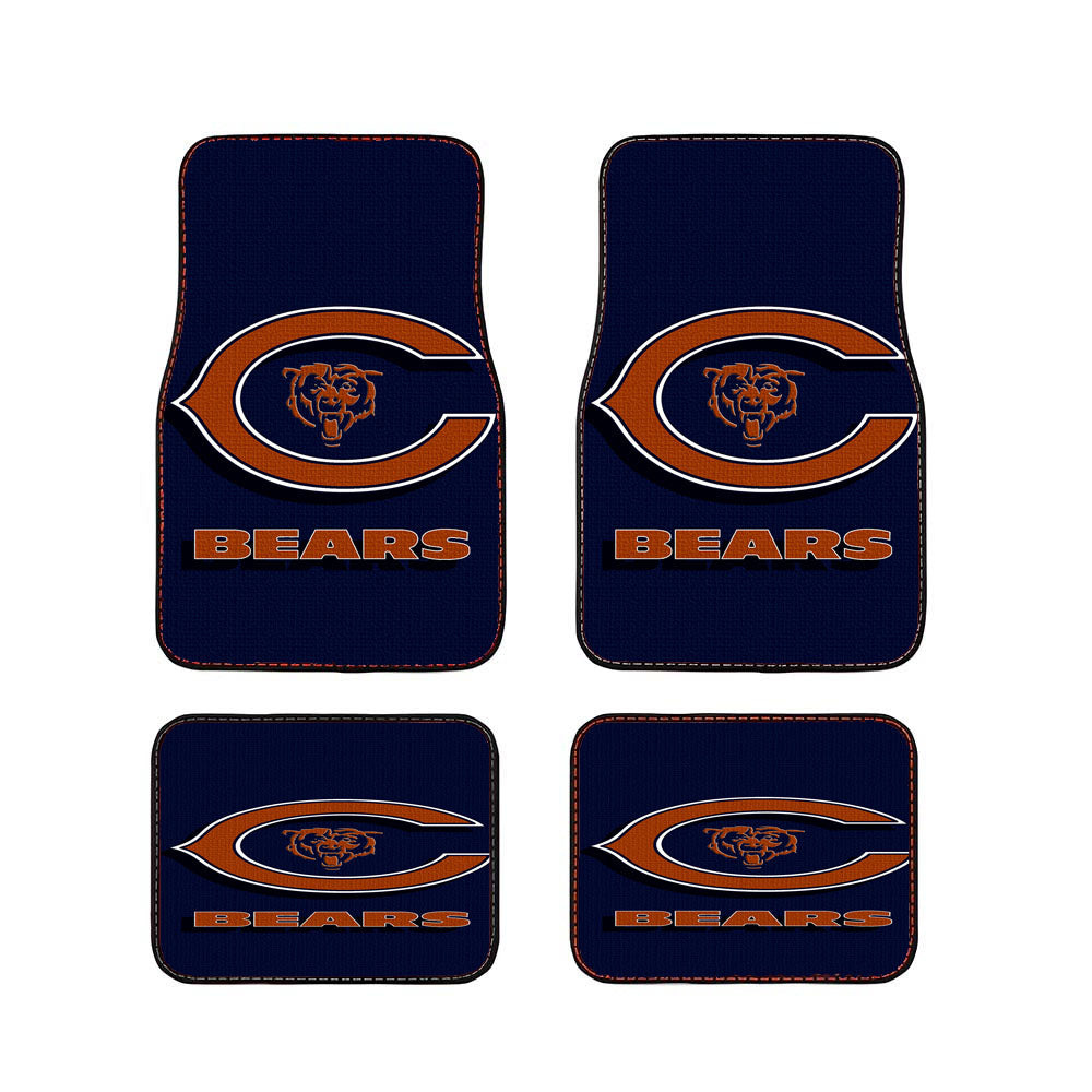 Blue Chicago Bears Nfl Logo Car Floor Mats Accessories
