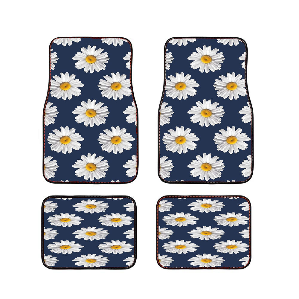 Blue Daisy Flower Car Floor Mats Accessories