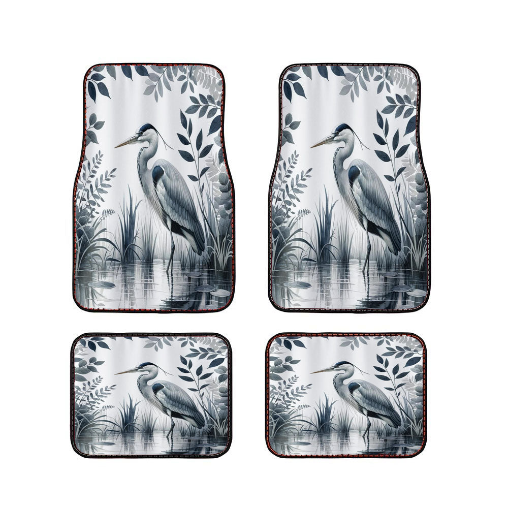 Blue Heron William Morris Car Floor Mats Accessories