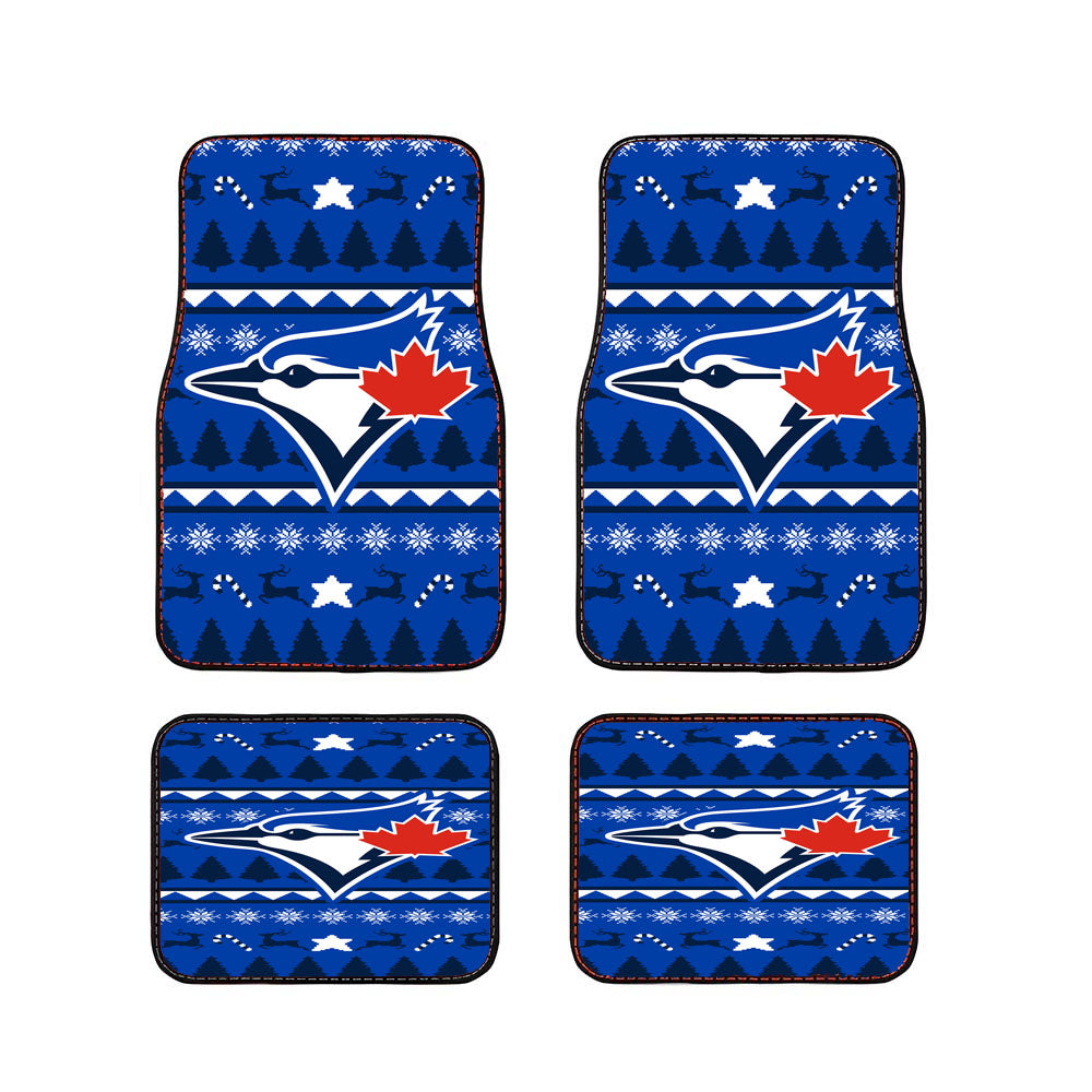 Blue Jays Christmas Sweater Car Floor Mats Accessories