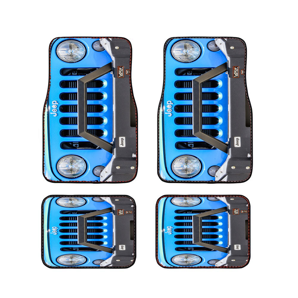 Blue Jeep Wrangler Car Floor Mats Accessories
