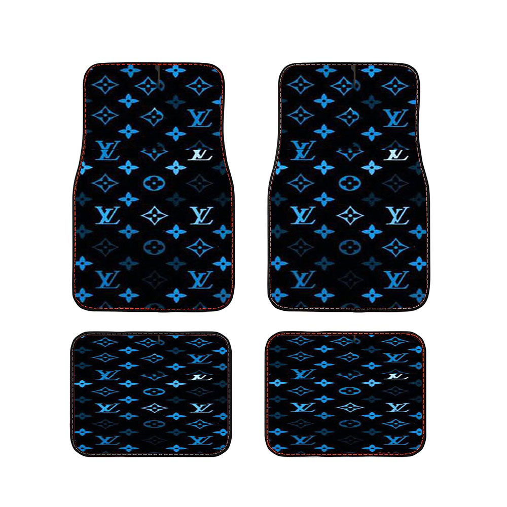 Blue Louis Vuitton Car Floor Mats Accessories