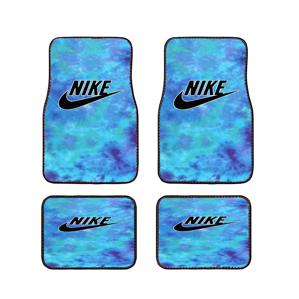 Blue Nike Tie Dye Car Floor Mats Accessories