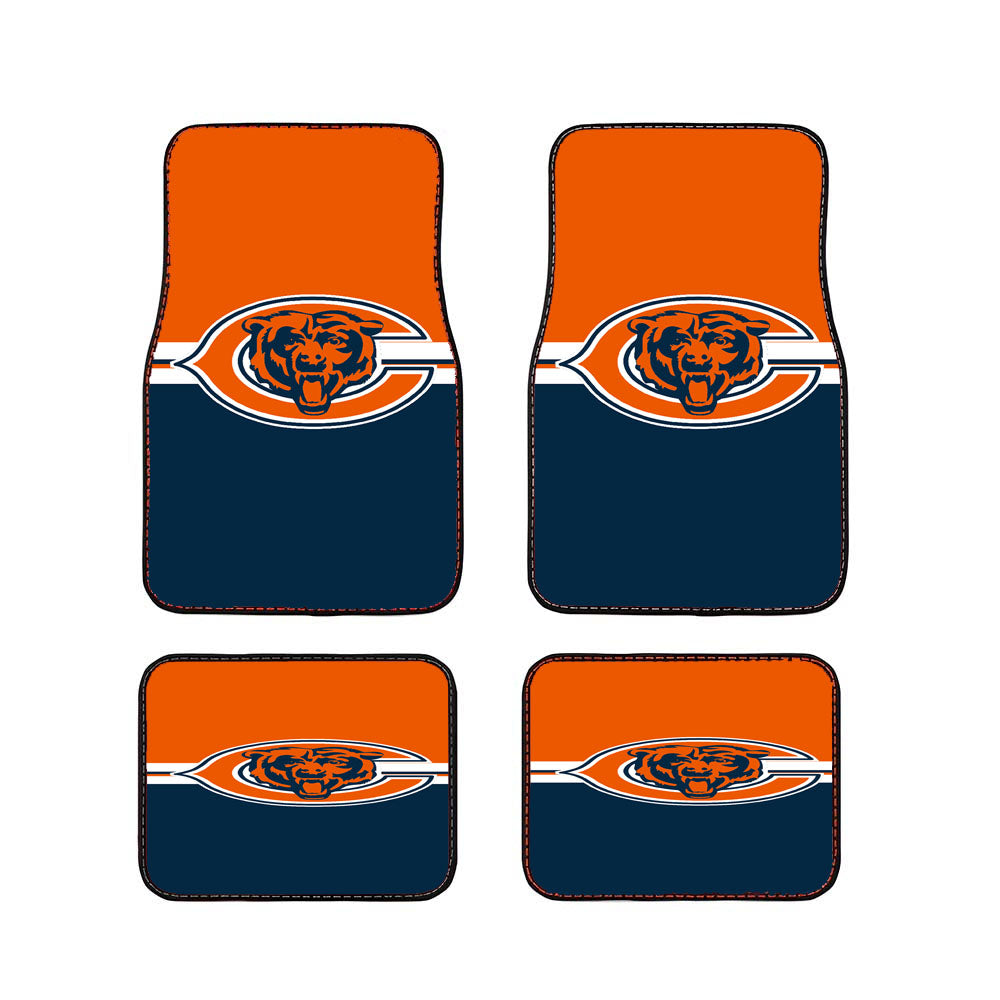 Blue Orange Chicago Bears Wallpaper Car Floor Mats Accessories