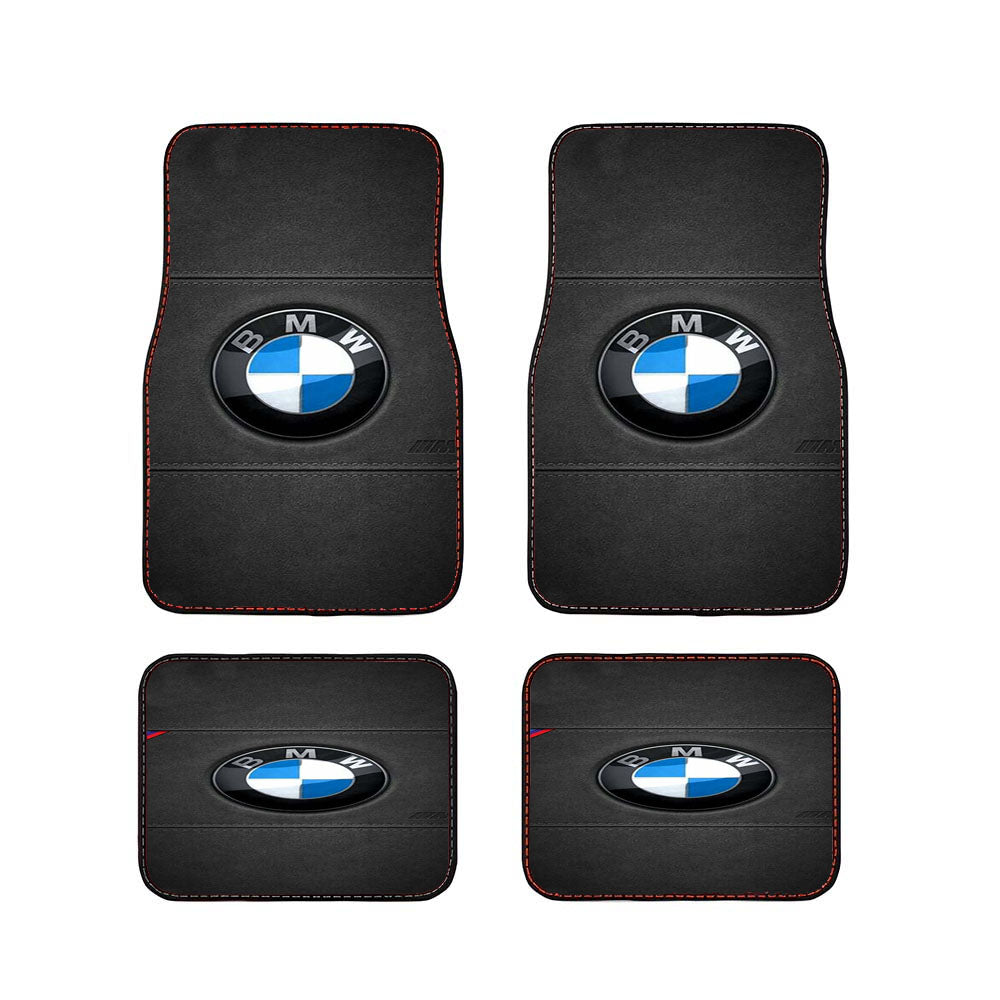 Bmw 3M Logo Leather Car Floor Mats Accessories