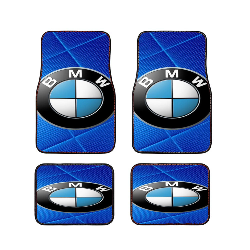 Bmw Logo Blue Carbon Car Floor Mats Accessories