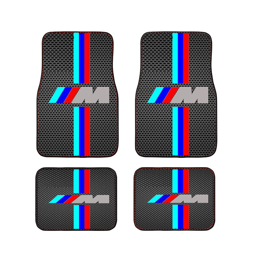 Bmw M Stripe Logo Car Floor Mats Accessories