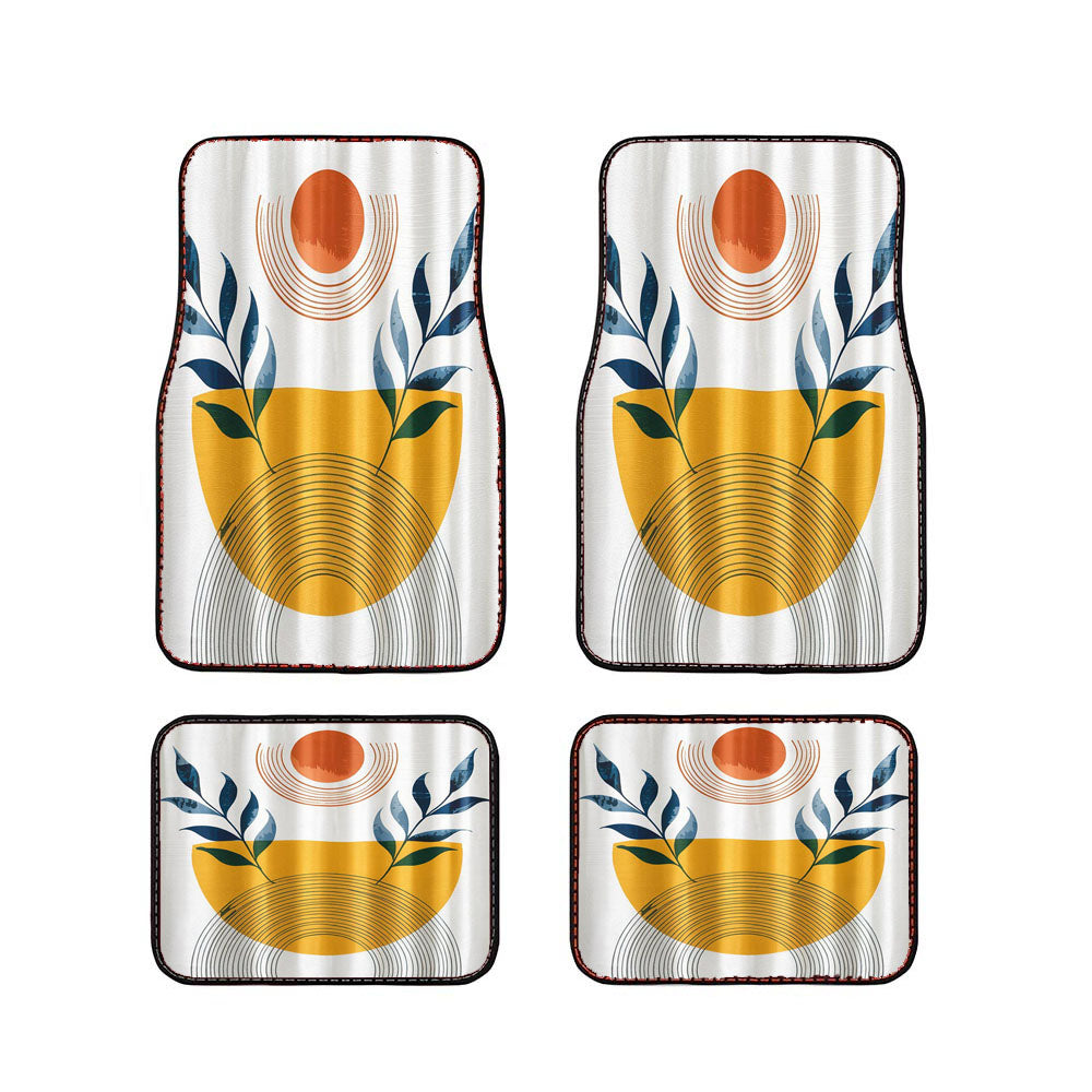 Boho Mid Century Car Floor Mats Accessories
