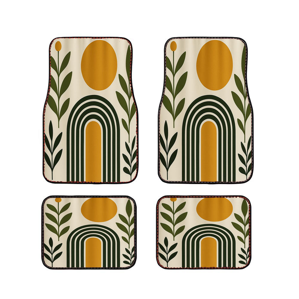 Boho Mid Century Modern Car Floor Mats Accessories