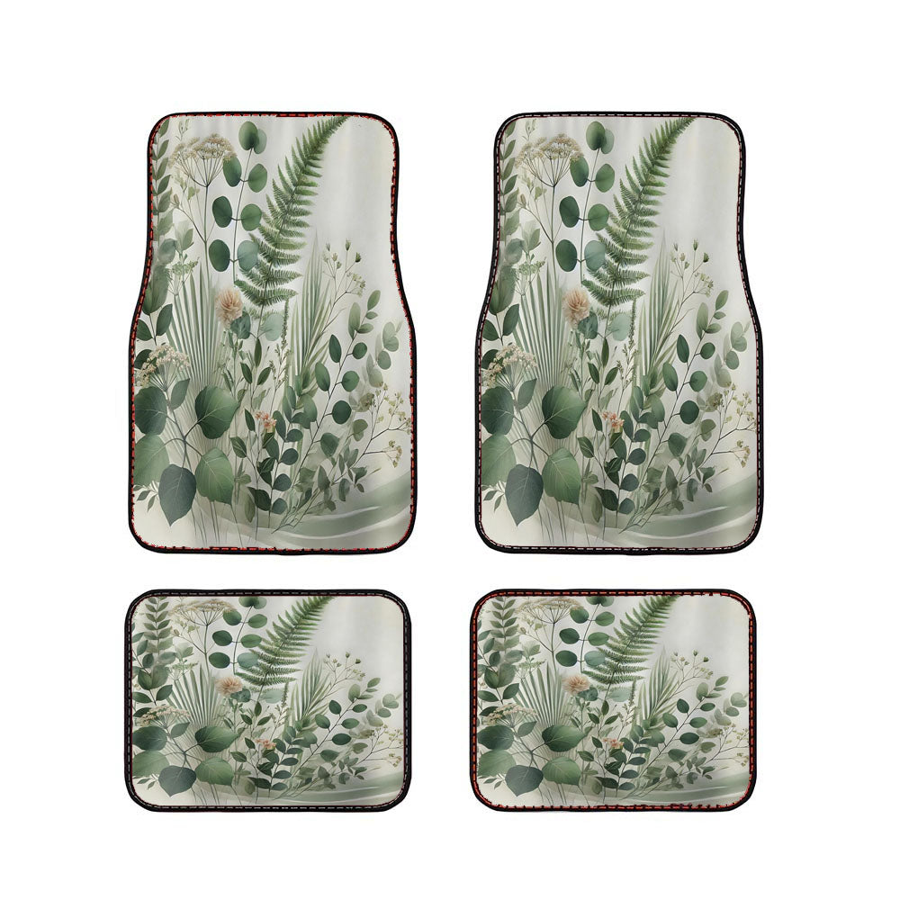 Botanical Fern Car Floor Mats Accessories