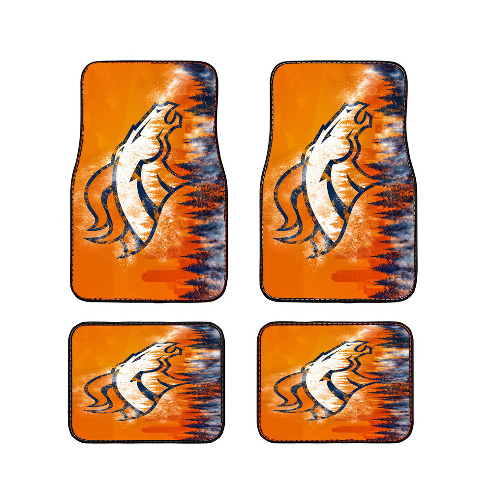 Broncos Denver Christmas Wallpaper Car Floor Mats Accessories