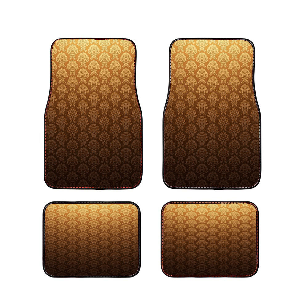 Brown Orange Texture Patterns Car Floor Mats Accessories