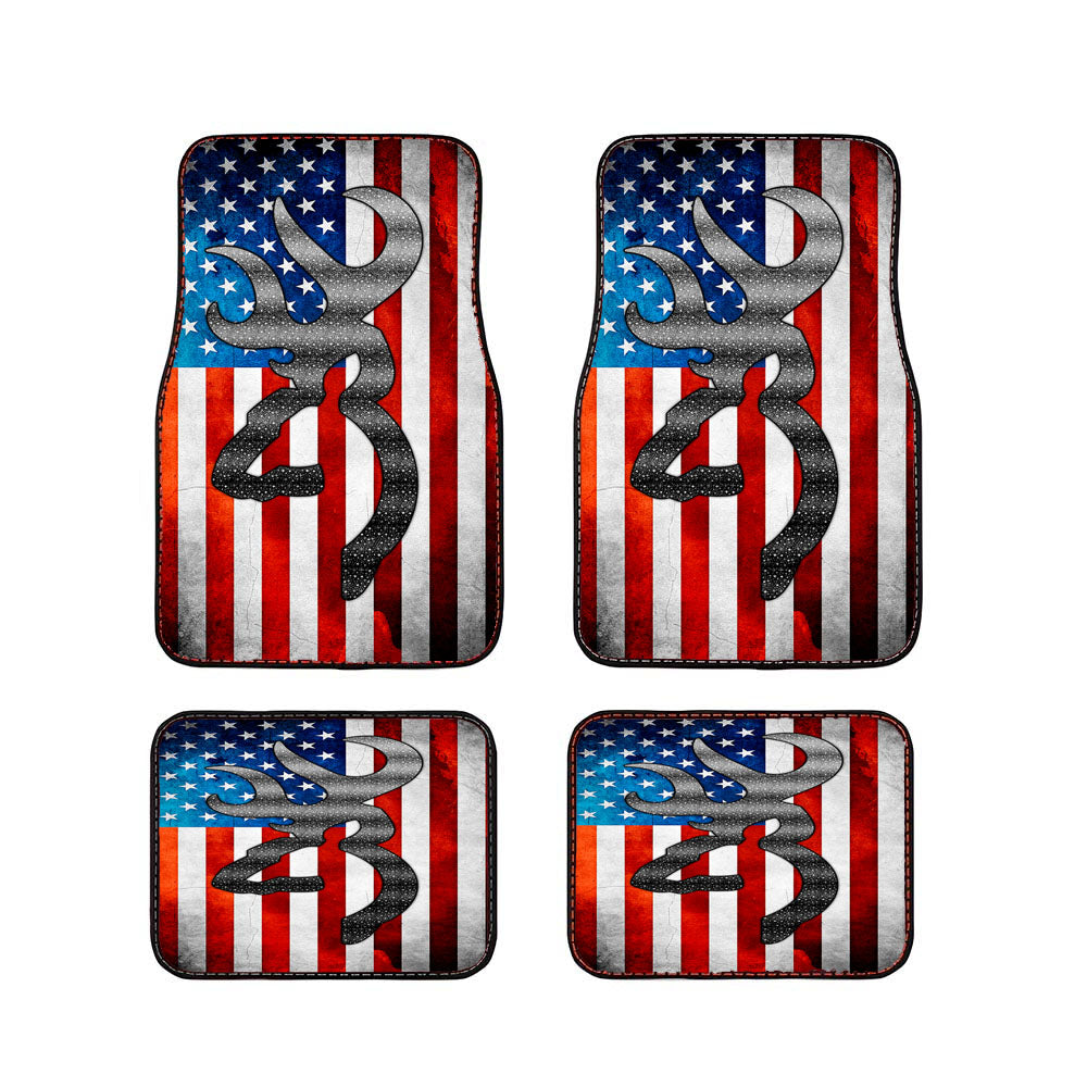 Browning American Flag Car Floor Mats Accessories