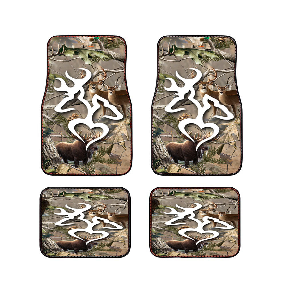 Browning Deer Love Realtree Camo Car Floor Mats Accessories