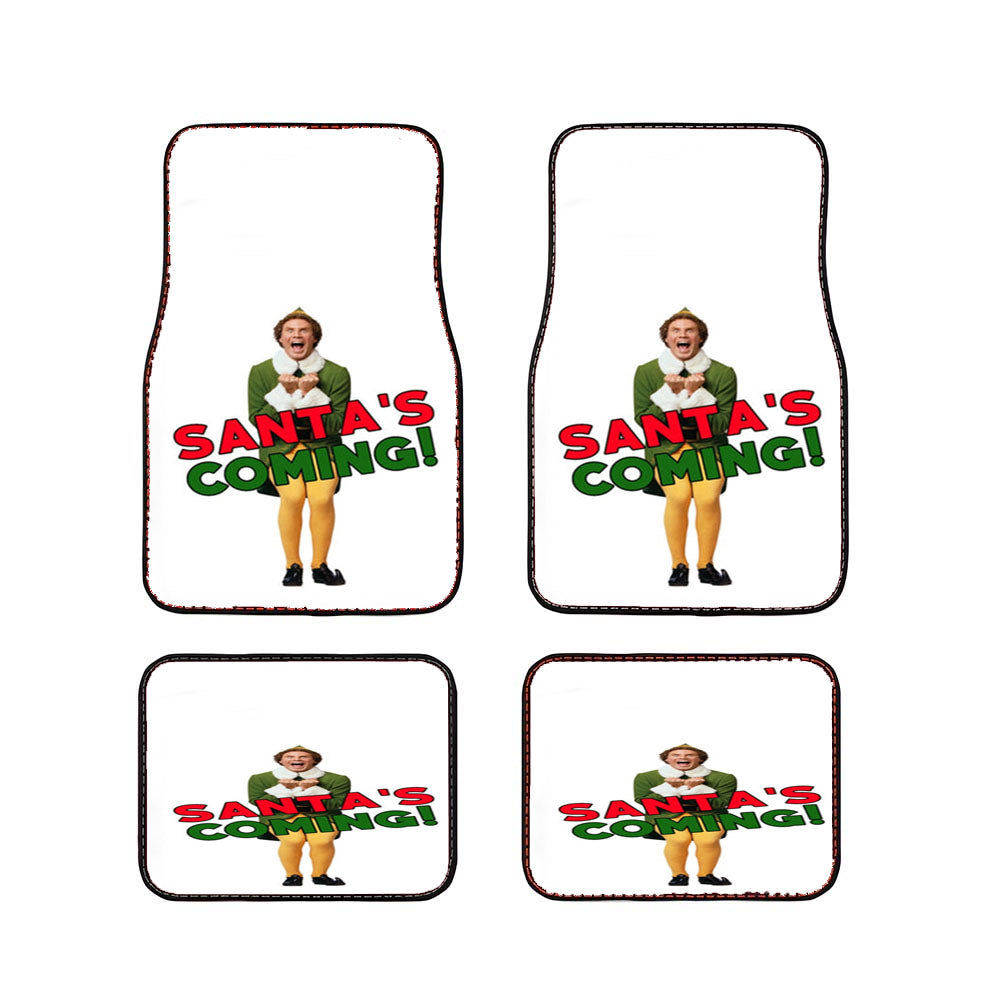 Buddy The Elf - Santa'S Coming Car Floor Mats Accessories